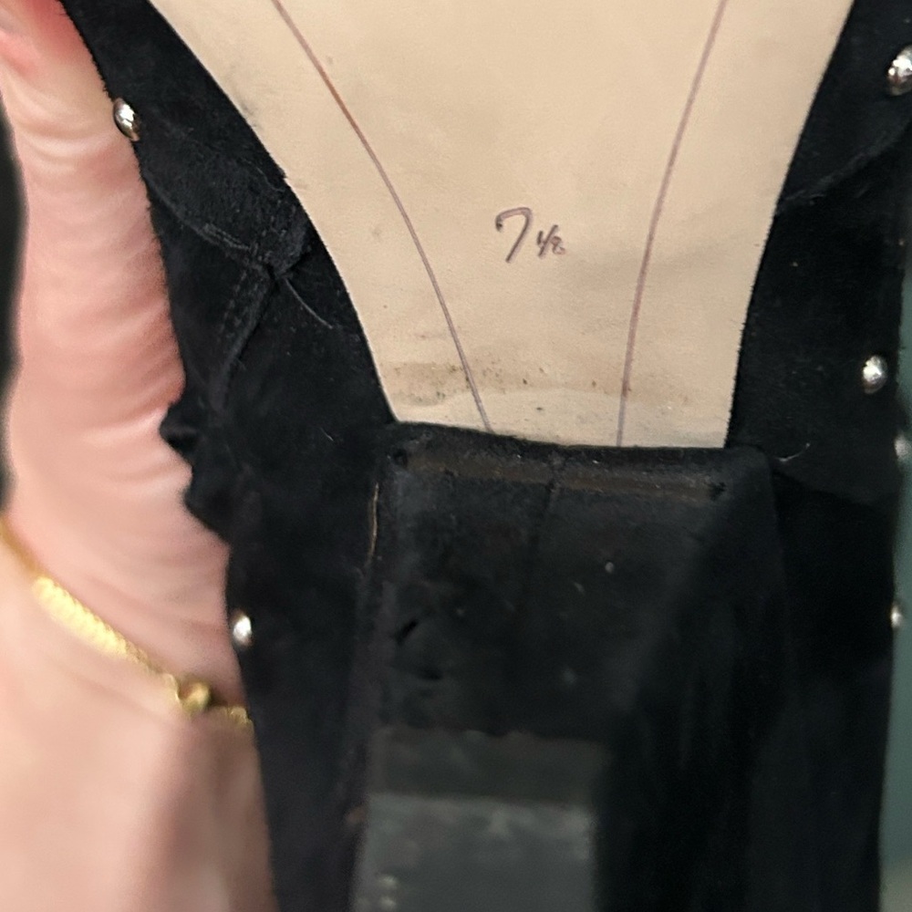 Sam Edelman Studded Black Ankle Boots - Picture 4 of 5